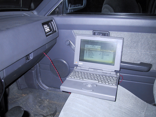 chris harrison -- laptop in car