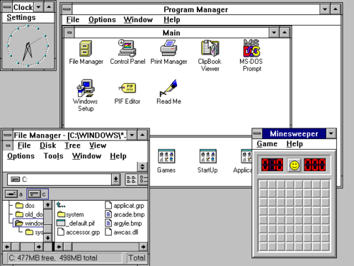 Entorno de ventanas windows 3.11