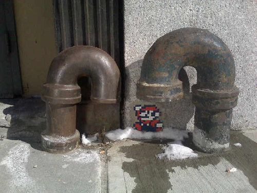 arte urbano -- super mario